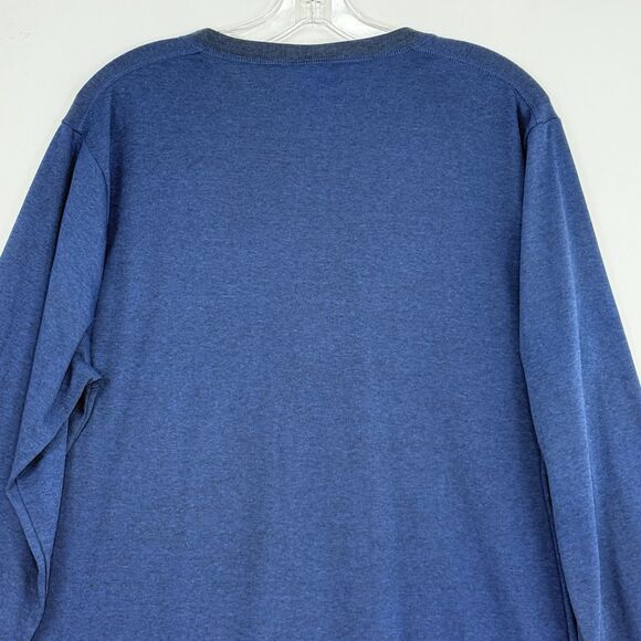 VINTAGE Munsingwear Shirt Men XL Blue Henley Base Layer Thermal 80s - Picture 4 of 16